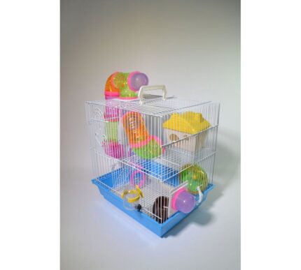 950B Papa&Mama Pet Клетка для хомяка (Домик, колесо, поилка, туннель) (35смх28смx38см)