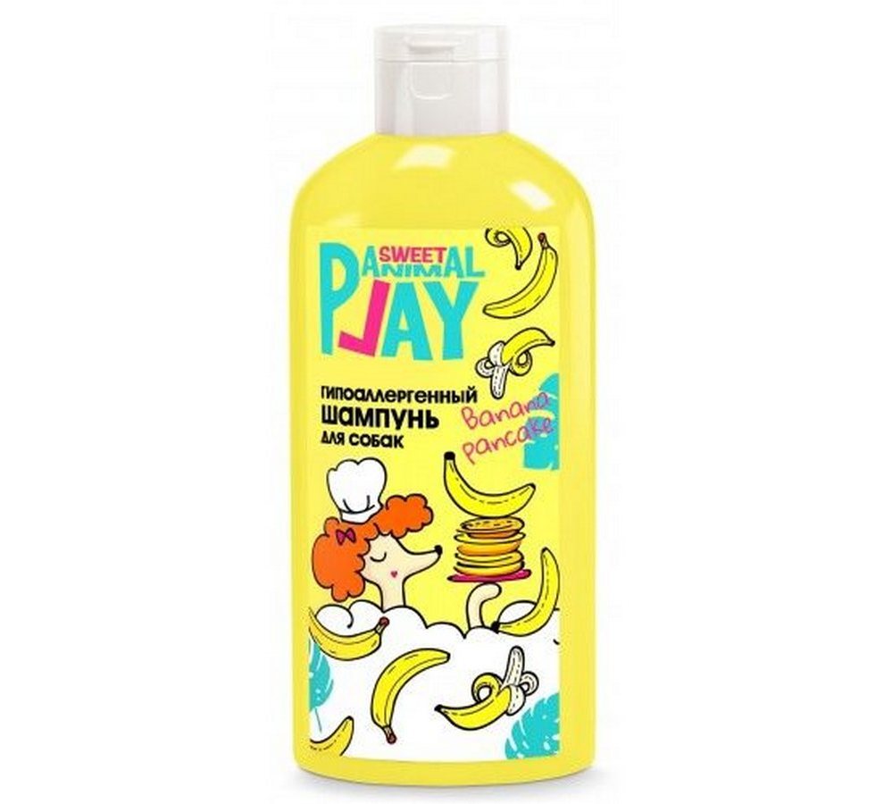 AP05-00970 Animal Play Sweet Шампунь Банановый панкейк Гипоаллергенный для собак и кошек 300мл AP05-00970 Animal Play Sweet Шампунь Банановый панкейк Гипоаллергенный для собак и кошек 300мл — изображение 1