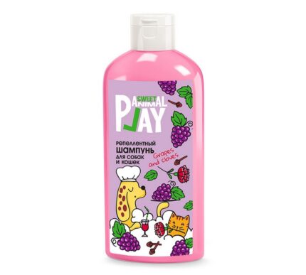 AP05-00990 Animal Play Sweet Шампунь Виноград и гвоздика для отпуг насекомых для собак и кошек 300мл