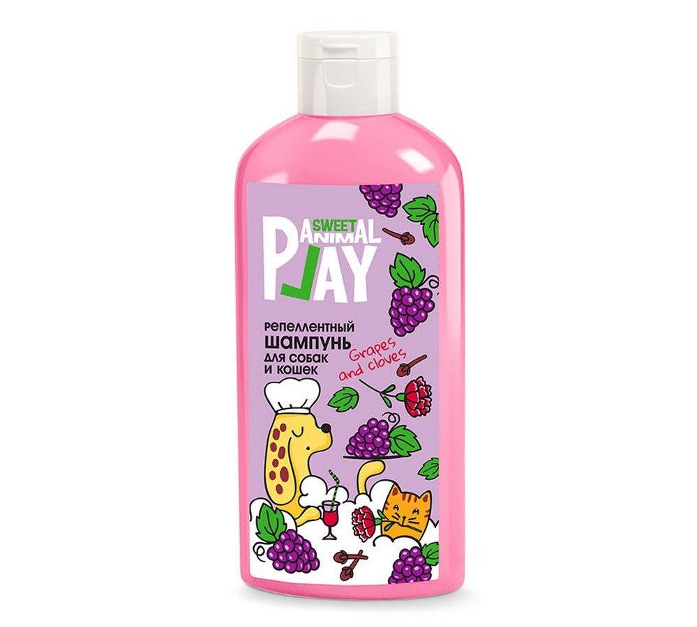 AP05-00990 Animal Play Sweet Шампунь Виноград и гвоздика для отпуг насекомых для собак и кошек 300мл AP05-00990 Animal Play Sweet Шампунь Виноград и гвоздика для отпуг насекомых для собак и кошек 300мл — изображение 1