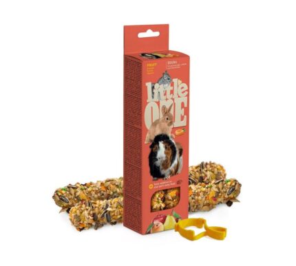 Little One Палочки для морских свинок , кроликов и шиншилл с фруктами, 2х60г