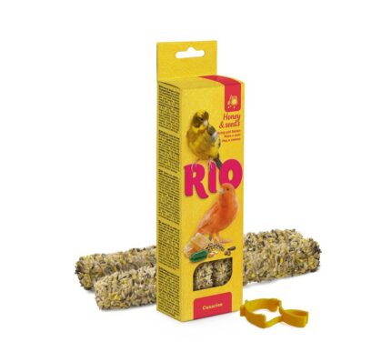 RIO Палочки для канареек с медом и полезными семенами, коробка 2х40г