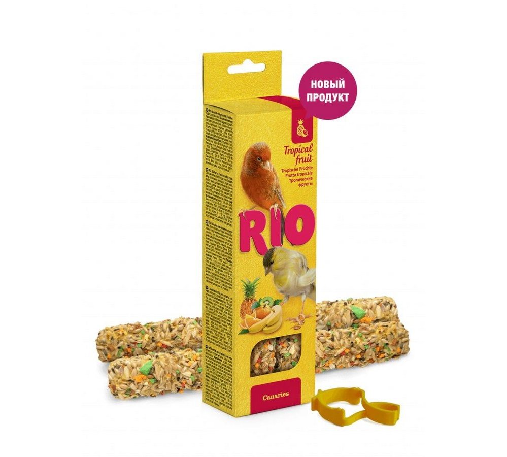 RIO Палочки для канареек с тропическими фруктами, коробка 2х40г RIO Палочки для канареек с тропическими фруктами, коробка 2х40г — изображение 1