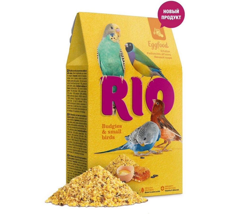 RIO Яичный корм для волнистых попугайчиков и других мелких птиц, 250 г RIO Яичный корм для волнистых попугайчиков и других мелких птиц, 250 г — изображение 1
