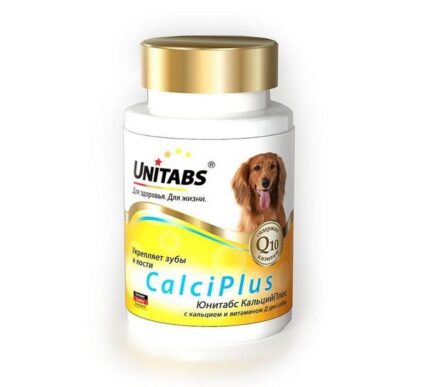 U204 UT CalciPlus с Q10 для собак, 100 таб.