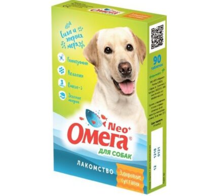 Омега Нео + С-С с глюкозамином и коллагеном <Здоровые суставы> д/собак 90 таб.