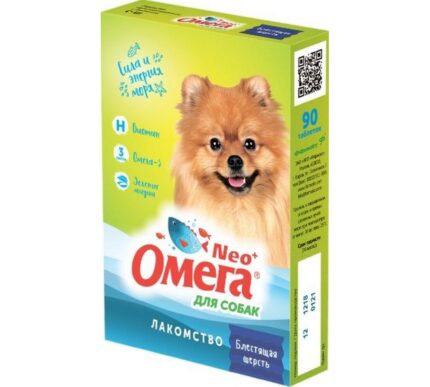 Омега Нео + С-Ш с биотином <Блестящая шерсть> д/собак 90 таб.