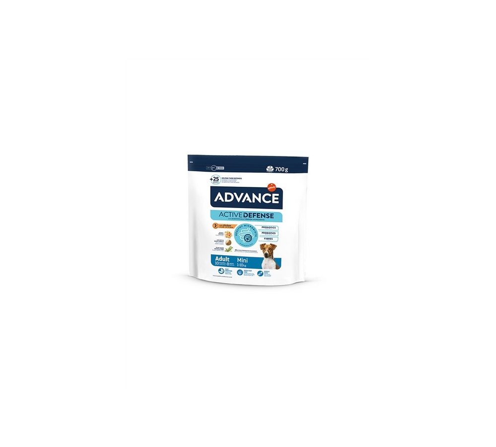 Advance 0,7кг Mini Adult Сухой корм для взрослых собак малых пород от 8 месяцев с курицей и рисом Advance 0,7кг Mini Adult Сухой корм для взрослых собак малых пород от 8 месяцев с курицей и рисом — изображение 1