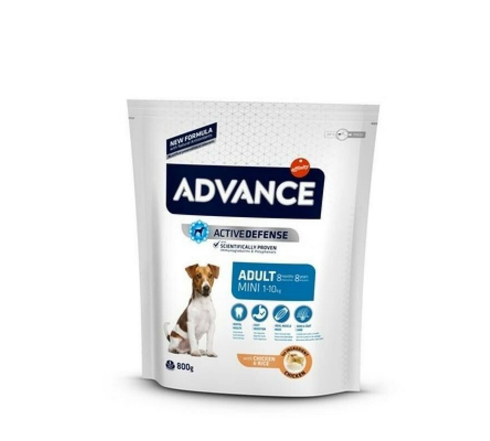 Advance 0,8кг Mini Adult Сухой корм для взрослых собак малых пород от 8 месяцев с курицей и рисом Advance 0,8кг Mini Adult Сухой корм для взрослых собак малых пород от 8 месяцев с курицей и рисом — изображение 1
