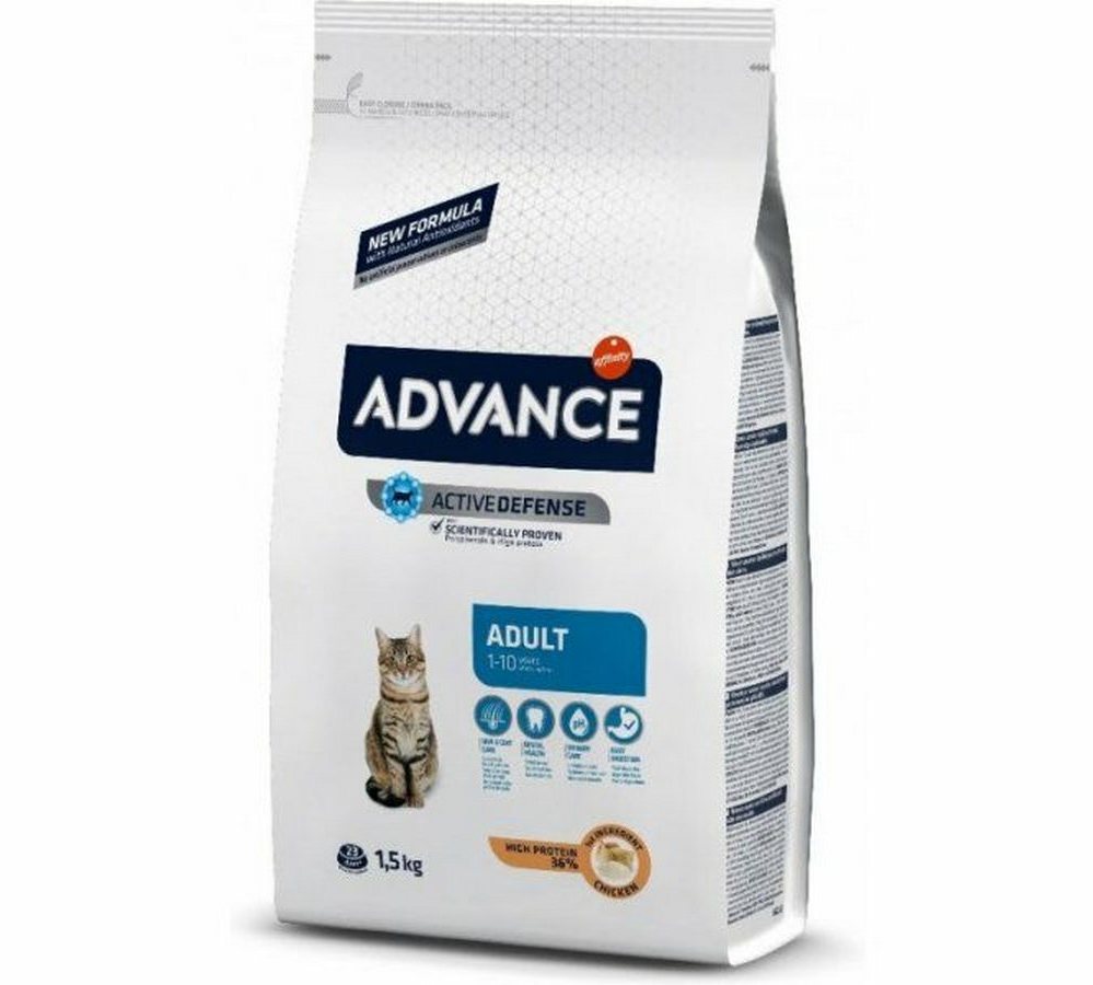 Advance 1,5кг Adult Сухой корм для взрослых кошек с курицей и рисом Advance 1,5кг Adult Сухой корм для взрослых кошек с курицей и рисом - Image 1