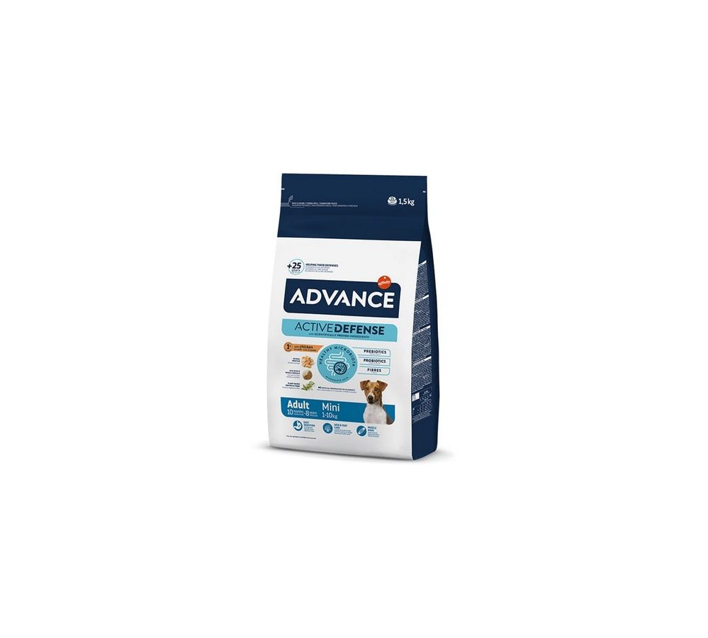 Advance 1,5кг Mini Adult Сухой корм для взрослых собак малых пород от 8 месяцев с курицей и рисом Advance 1,5кг Mini Adult Сухой корм для взрослых собак малых пород от 8 месяцев с курицей и рисом — изображение 1