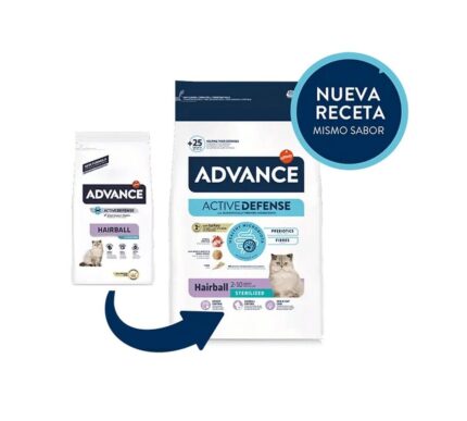 Advance 1,5кг Sterilized Hairball Сухой корм для вывода шерсти, для стерилиз. кошек, индейка, ячмень