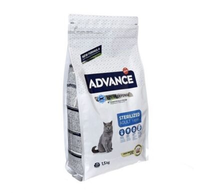 Advance 1,5кг Sterilized Сухой корм для стерилизованных кошек и кастрированных котов с индейкой
