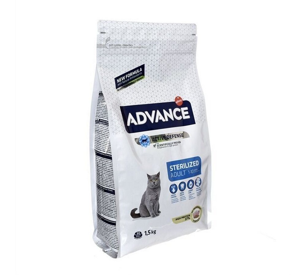 Advance 1,5кг Sterilized Сухой корм для стерилизованных кошек и кастрированных котов с индейкой Advance 1,5кг Sterilized Сухой корм для стерилизованных кошек и кастрированных котов с индейкой - Image 1