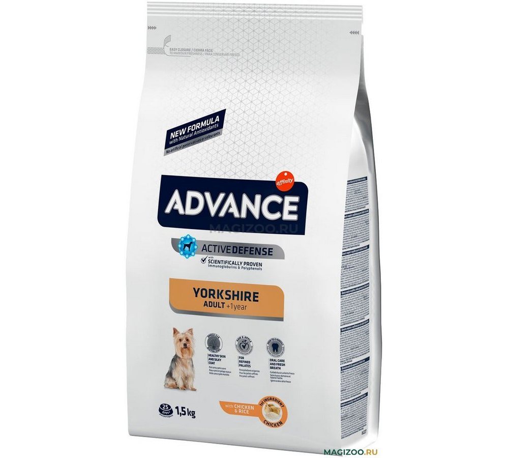 Advance 1,5кг Yorkshire Terrier Сухой корм для йоркширских терьеров, курица и рис Advance 1,5кг Yorkshire Terrier Сухой корм для йоркширских терьеров, курица и рис - Image 1