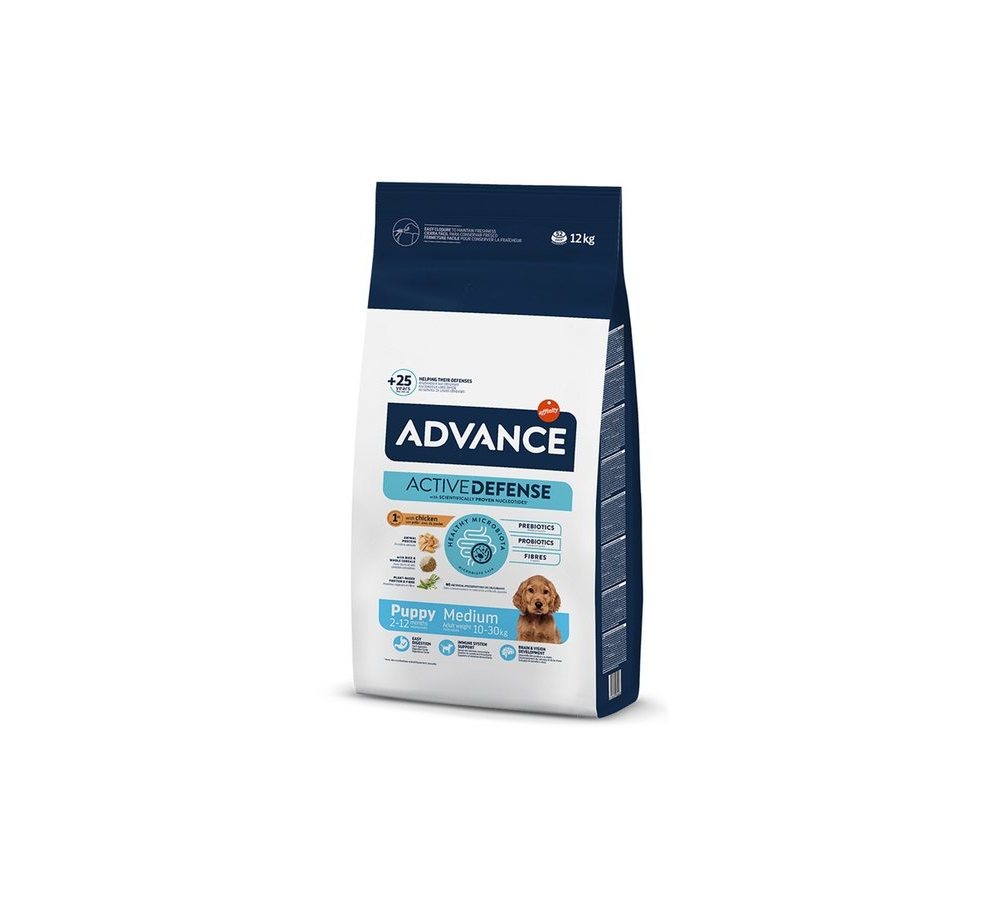 Advance 12 кг Puppy Protect Medium Сухой корм для щенков средних пород с курицей и рисом Advance 12 кг Puppy Protect Medium Сухой корм для щенков средних пород с курицей и рисом - Image 1