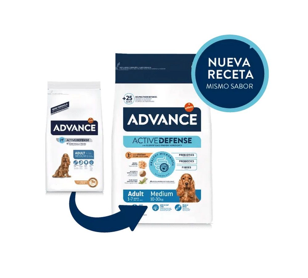 Advance 18 кг Medium Adult Сухой корм для взрослых собак средних пород с курицей и рисом Advance 18 кг Medium Adult Сухой корм для взрослых собак средних пород с курицей и рисом - Image 1