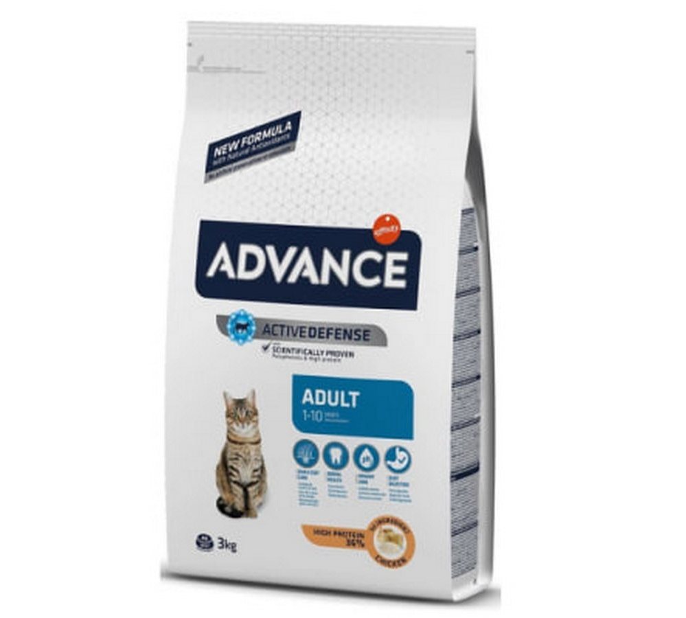 Advance 3,0кг Adult Сухой корм для взрослых кошек с курицей и рисом Advance 3,0кг Adult Сухой корм для взрослых кошек с курицей и рисом - Image 1