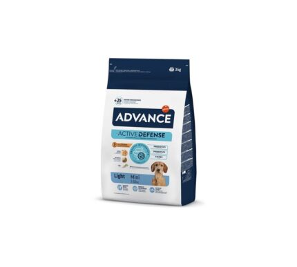 Advance 3,0кг Mini Light Сухой корм для взрослых собак малых пород с курицей и рисом (контроль веса)