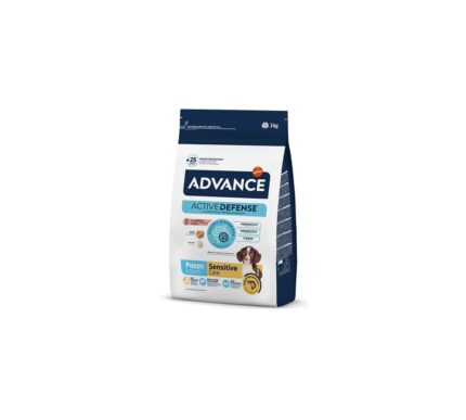 Advance 3,0кг Puppy Sensitive Сухой корм для щенков с чувствительным пищеварением, лосось и рис