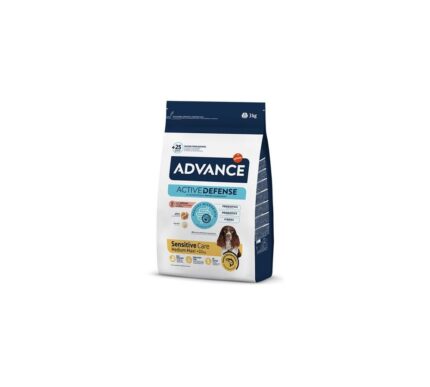 Advance 3,0кг Sensitive Сухой корм для средних и крупн.собак с чувств.пищевар., лосось и рис
