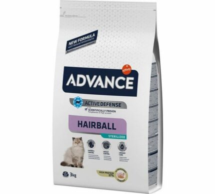 Advance 3,0кг Sterilized Hairball Сухой корм для вывода шерсти, для стерилиз. кошек, индейка, ячмень