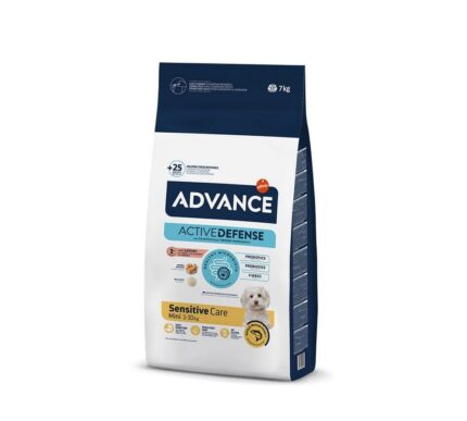 Advance 7,0 кг Mini Sensitive Сухой корм для собак с чувствительным пищеварением, лосось