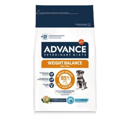 Advance VetDiet 1.5кг WEIGHT BALANCE Mini Диетический корм для собак(лишний вес,диабет,колит,запор)