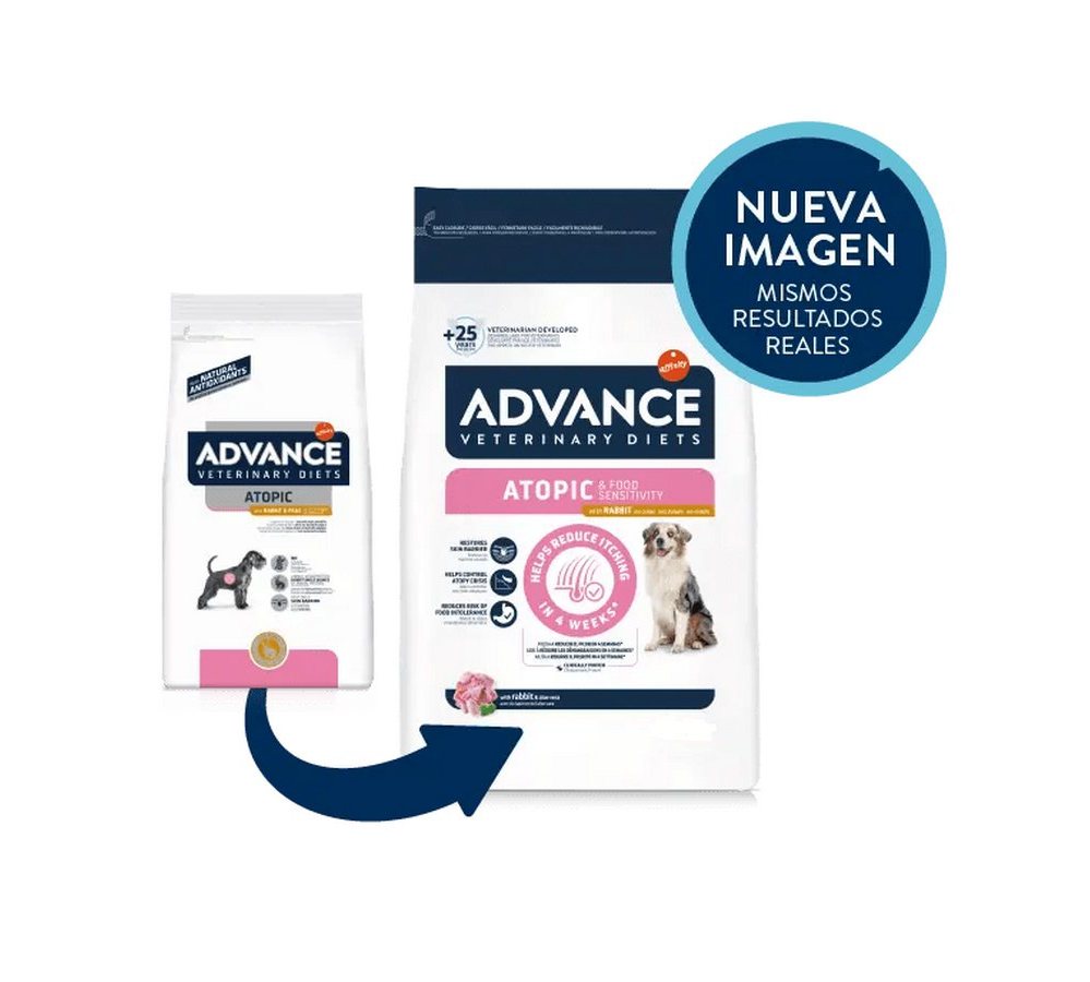 Advance VetDiet 12 кг ATOPIC Сухой корм для собак при дерматозах и аллергиях, беззерн.,кролик Advance VetDiet 12 кг ATOPIC Сухой корм для собак при дерматозах и аллергиях, беззерн.,кролик - Image 1