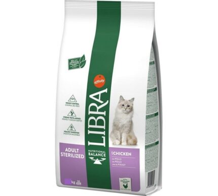 LIBRA CAT 8,0 кг Корм сухой для стерилизованных кошек с курицей