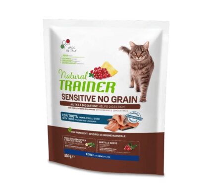 NT 0,3кг Sensitive Adult Корм сухой для кошек NO GRAIN  с форелью