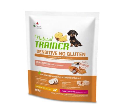 NT 0,8кг Sensitive Puppy & Junior Корм сух. для щен. мел. и мини.пор. NO GLUTEN чувств пищев, лосось