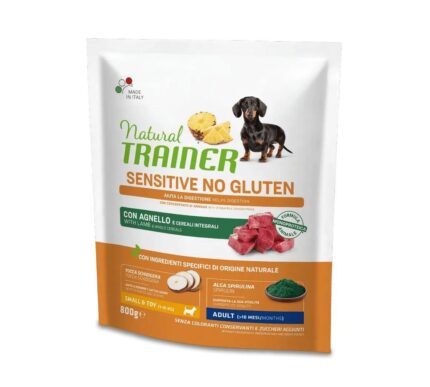 NT 0,8кг Sensitive SM&T Корм сух. для собак мелких и миниат.пород NO GLUTEN с чувств пищев, ягнен.