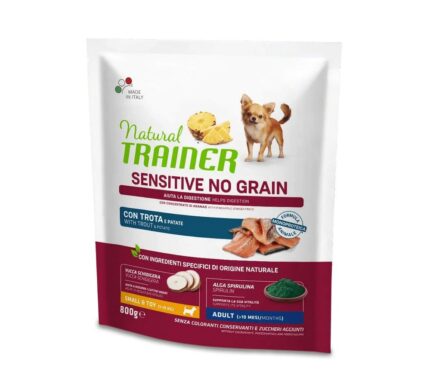 NT 0,8кг Sensitive Small&Toy Корм сухой  для собак мелких пород NO GRAIN, форель