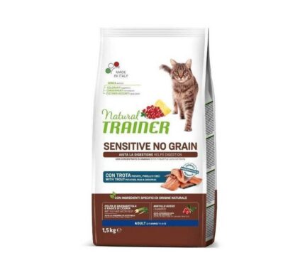 NT 1,5кг Sensitive Adult Корм сухой для кошек NO GRAIN  с форелью
