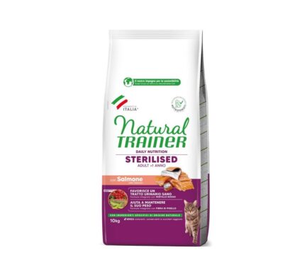 NT 10 кг Sterilised Корм сухой для стерилизованных кошек и кастрированных котов с лососем