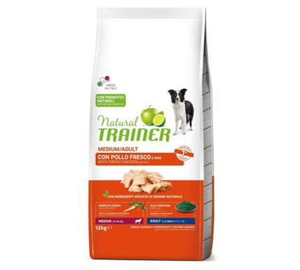 NT 12 кг Medium Adult Корм сухой для собак средних пород из свежей курицы с цикорием и спирулиной