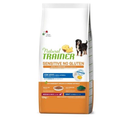 NT 12,0кг Sensitive Medium&Maxi Adult Корм сухой для собак средних и крупных NO GLUTEN с яйцом