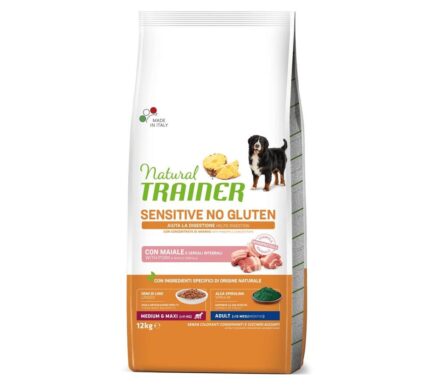 NT 12,0кг Sensitive Medium&Maxi Adult Корм сухой для собак средних и крупных NO GLUTEN, свинина