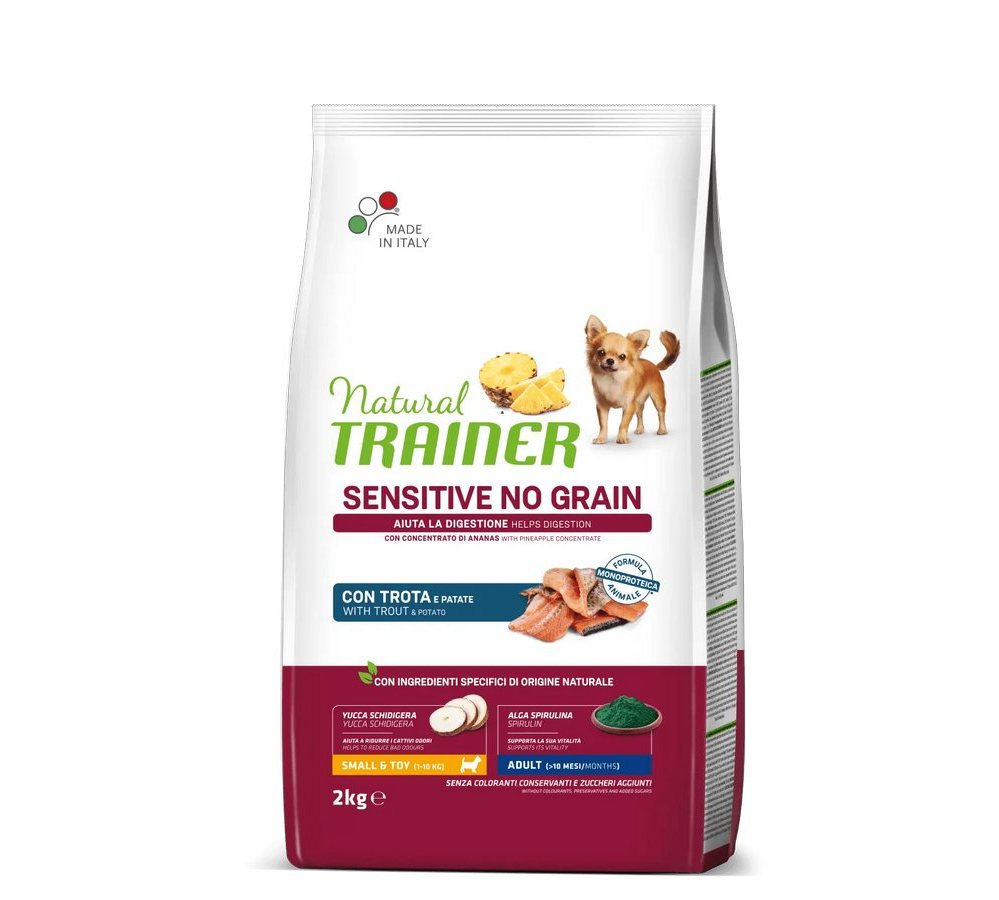 NT 2,0кг Sensitive Small&Toy Корм сухой для собак мелких пород NO GRAIN, форель NT 2,0кг Sensitive Small&Toy Корм сухой для собак мелких пород NO GRAIN, форель — изображение 1