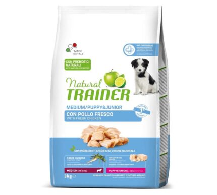 NT 3,0кг  Medium Puppy and Junior Корм сухой для щенков средних пород из свежей курицей