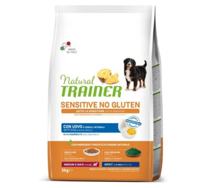 NT 3,0кг  Sensitive Medium&Maxi Adult Корм сухой для собак средних и крупных NO GLUTEN с яйцом