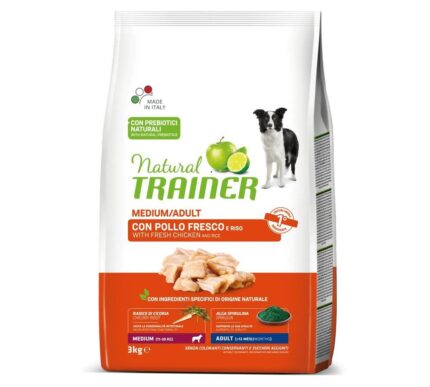 NT 3,0кг Medium Adult Корм сухой для собак средних пород из свежей курицы с цикорием и спирулиной
