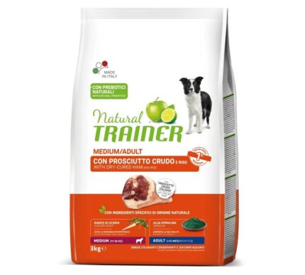 NT 3,0кг Medium Adult Корм сухой для собак средних пород с сыровялен ветчиной, рисом