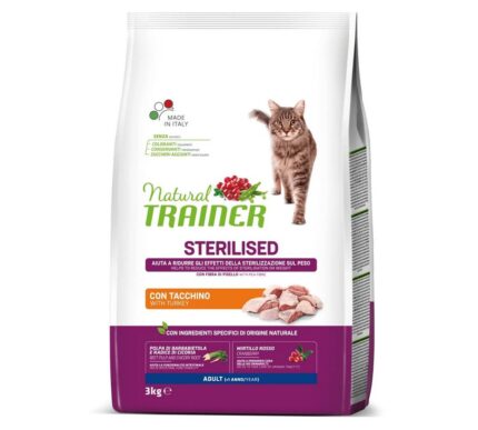 NT 3,0кг Sterilised Корм сухой для стерилизованных кошек и кастрирован.котов со свежим белым мясом