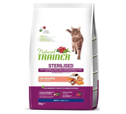 NT 3,0кг Sterilised Корм сухой для стерилизованных кошек и кастрированных котов с лососем