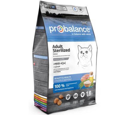 ProBalance 1,8 кг Sterilized Корм сухой для стерилиз. кошек/кастр. котов с курицей