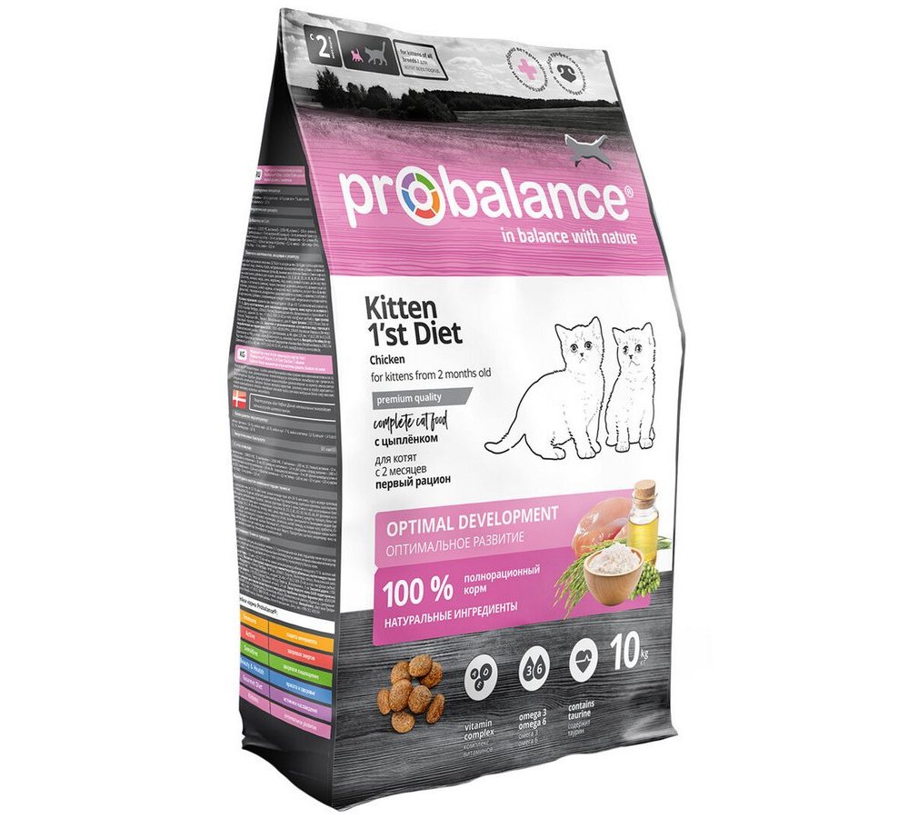 ProBalance 10кг 1 st Diet корм сух д/котят, цыпленок ProBalance 10кг 1 st Diet корм сух д/котят, цыпленок — изображение 1