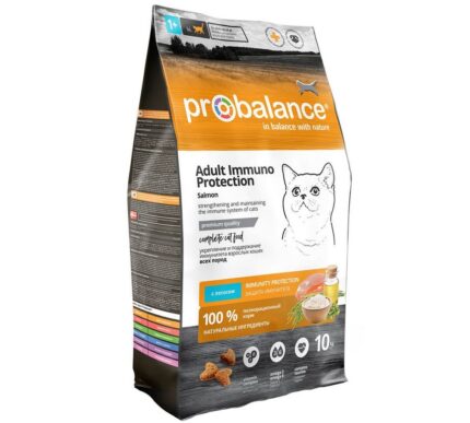 ProBalance 10кг Immuno Protection Корм сухой для кошек, лосось