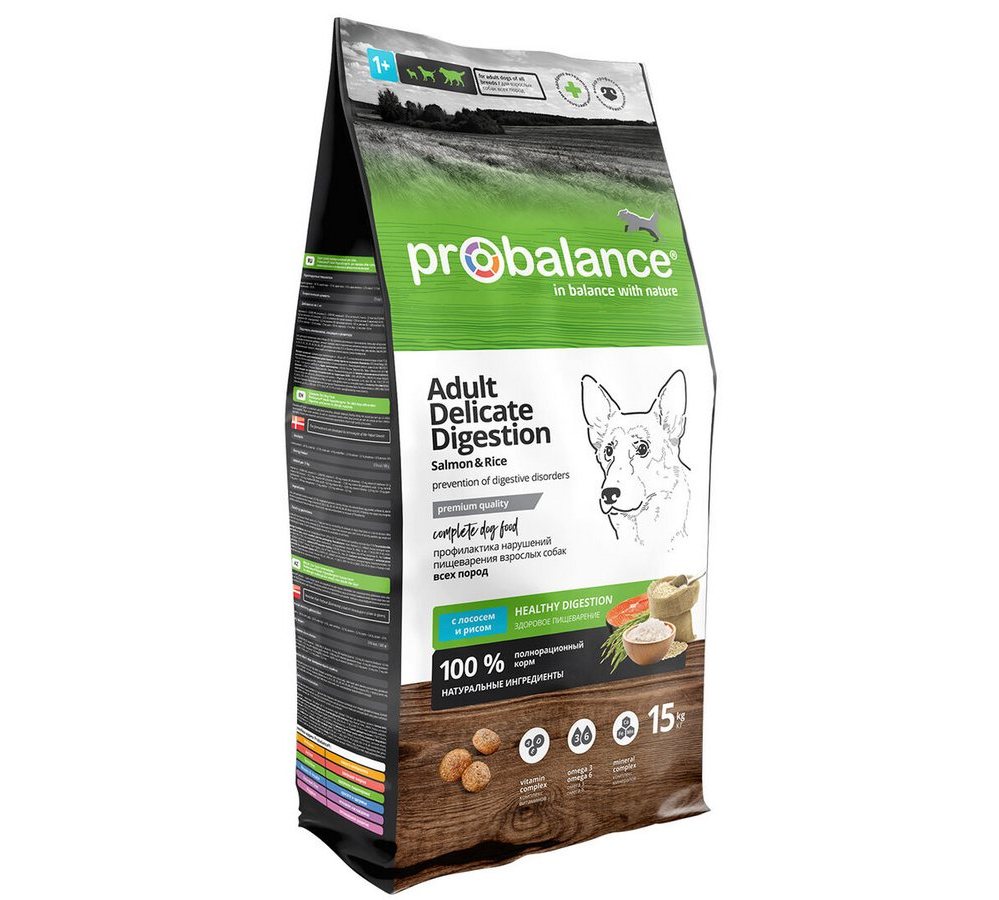 ProBalance 15кг Delicate Digestion корм д/взр собак с лососем и рисом ProBalance 15кг Delicate Digestion корм д/взр собак с лососем и рисом - Image 1